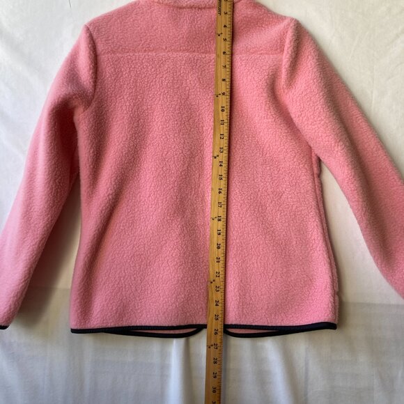 Vintage Talbots Pink Womens Jacket Coat Size Petite Small Full Zip Barbie Fleece - Picture 13 of 15